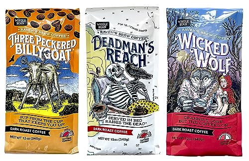 Raven's Brew Whole Bean Coffee Variety Pack - 3 Delicious Flavors...