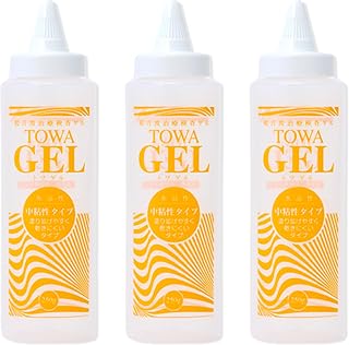 【3本セット】純国産超音波ゲル TOWAゲル（中粘性タイプ） 250g エコーゼリー 詰替用ボトル付き 超音波検査ゼリー 超音波診断用ゼリー 超音波ジェル ハード 医療 美容 超音波治療器用 保湿 弱酸性