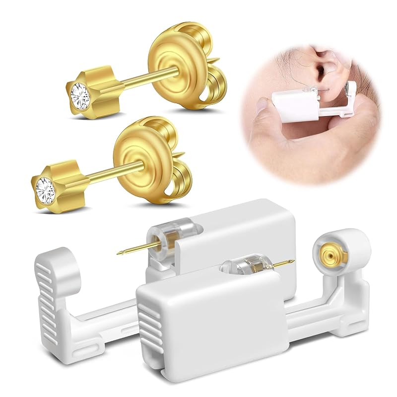 Kit para piercing de orelha BeiLaiSun com 2 unidades e brincos de estrela de 4 mm (242#)