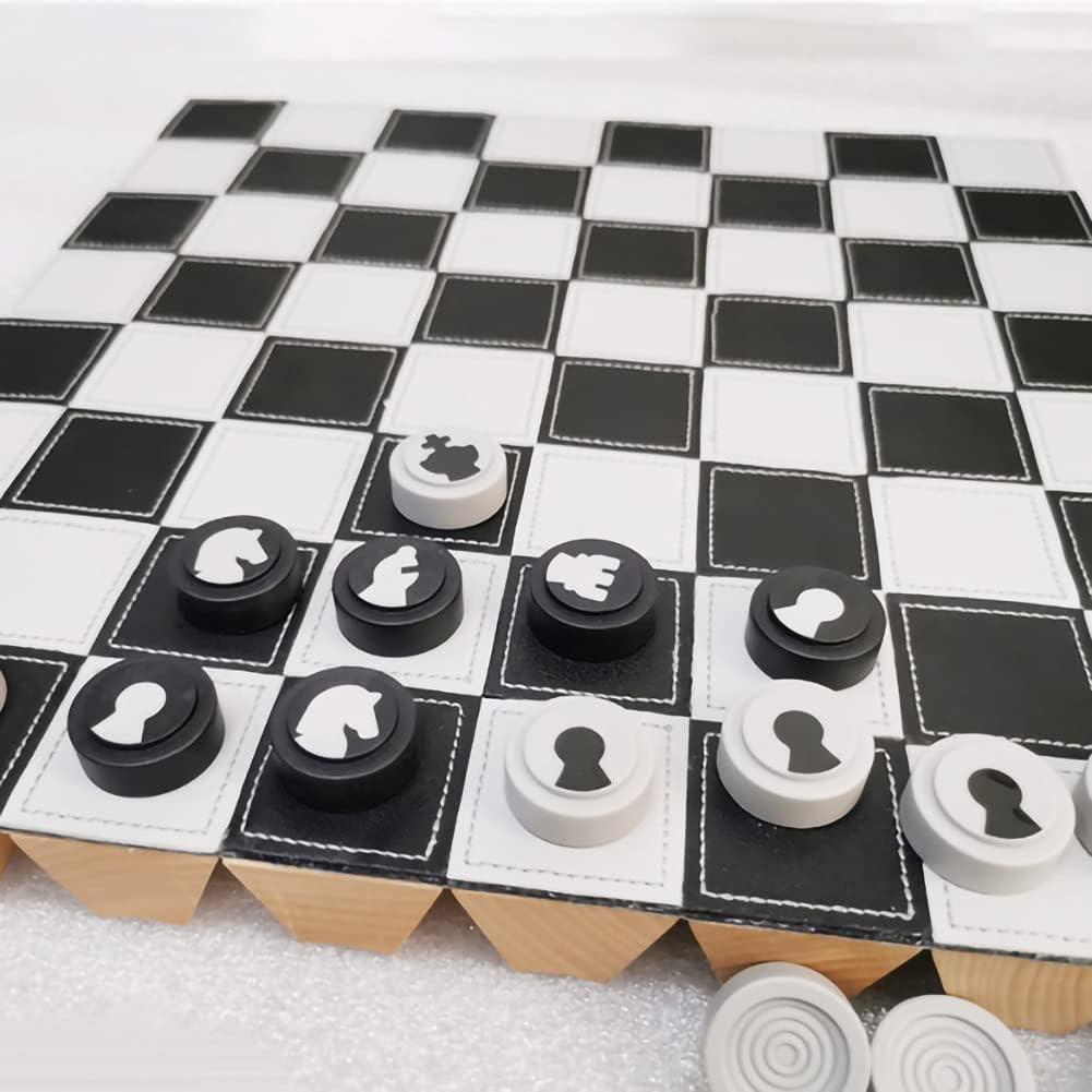 LANGWEI Wooden Chess Set,Travel Chess Board Game with New Detachable Portable Roll Up Design,Best Birthday Gift for Children and Beginners