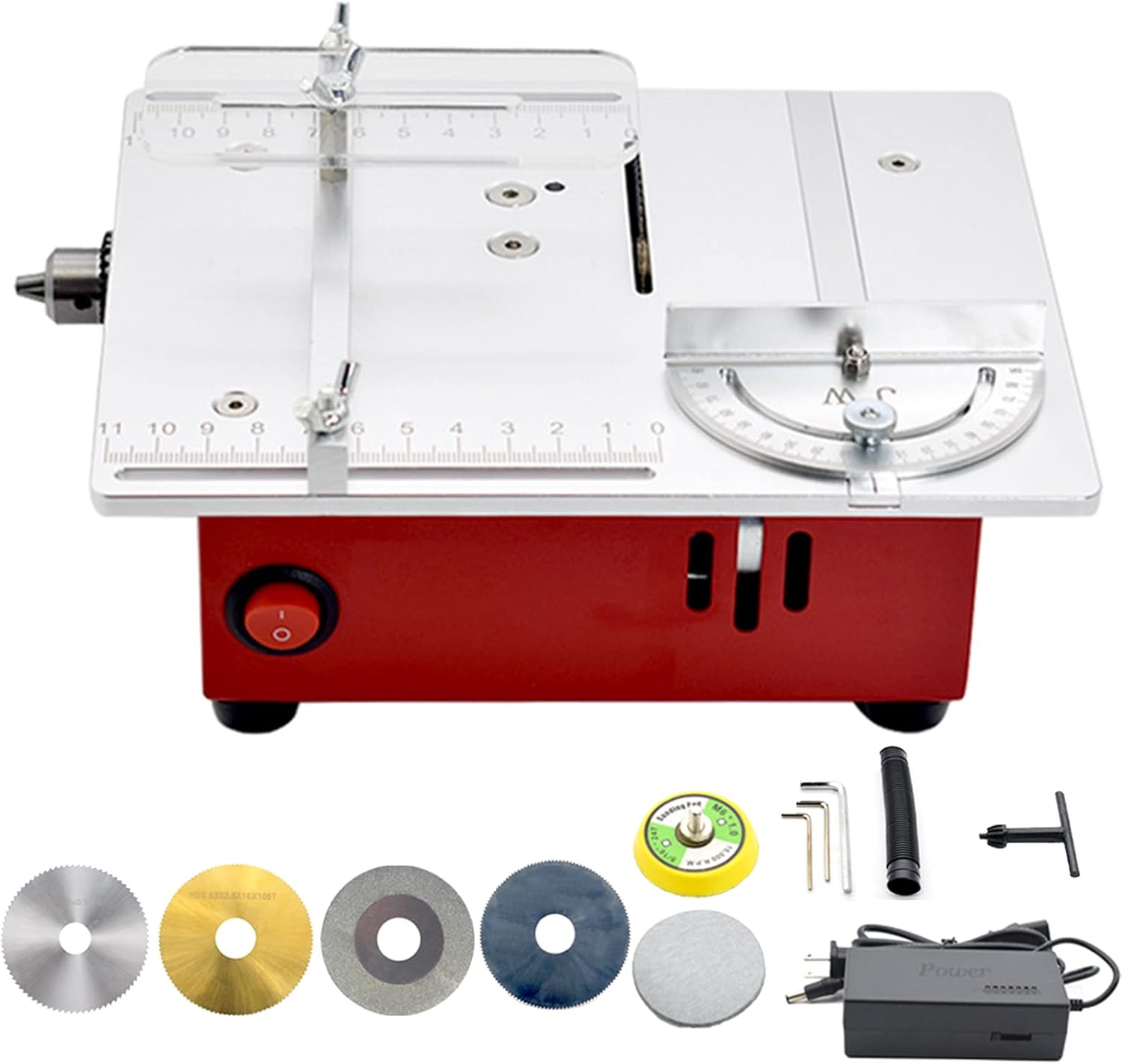 Mini Table Saw, 96W Precision Small Hobby Bench Saw for Hobby Craft