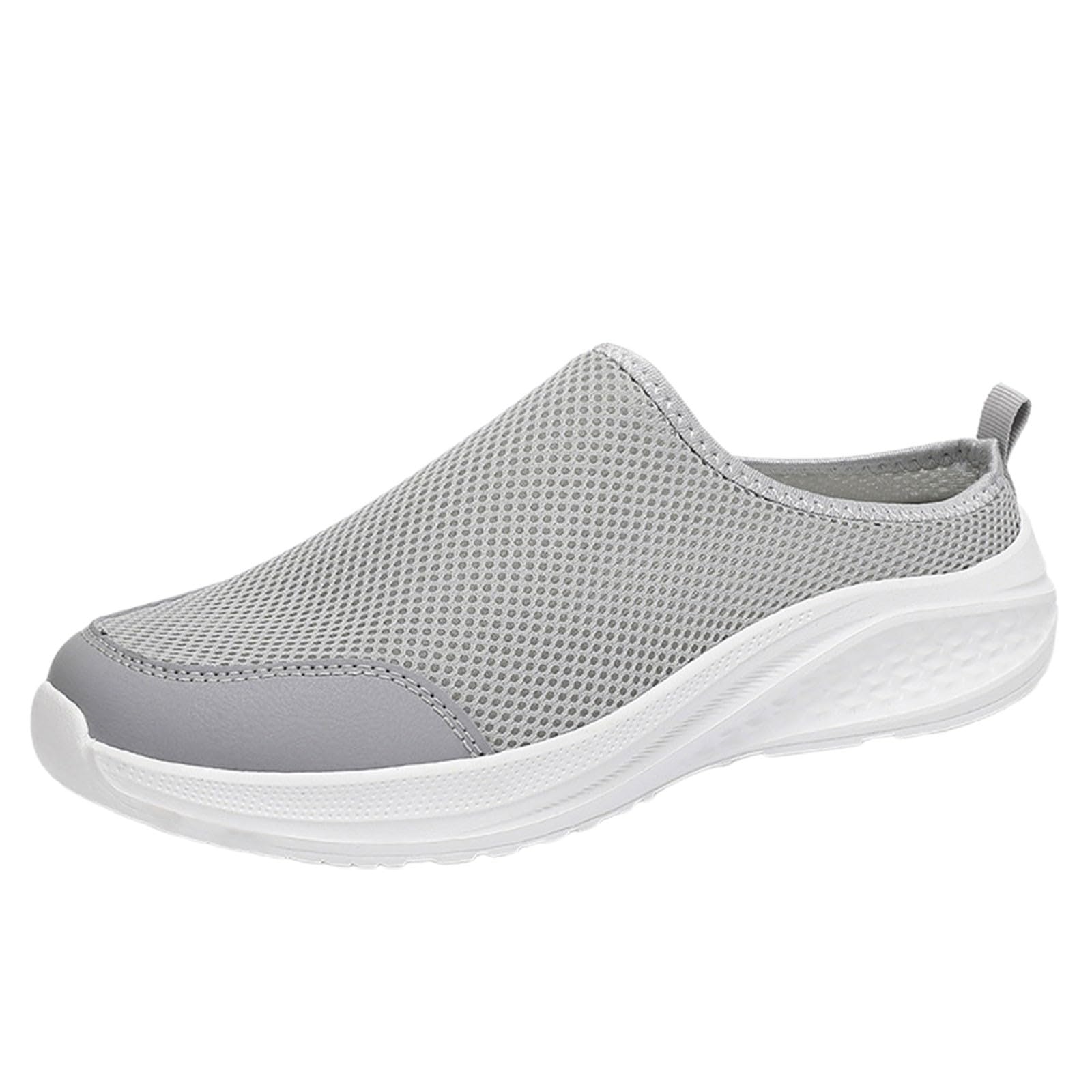 Backless Sneakers Mules Shoes for Men Women Unisex Wide Width Breathable  Mesh Walking Mules Sneakers Open Back Slip on Shoe Closed Toe Shoes Clogs
