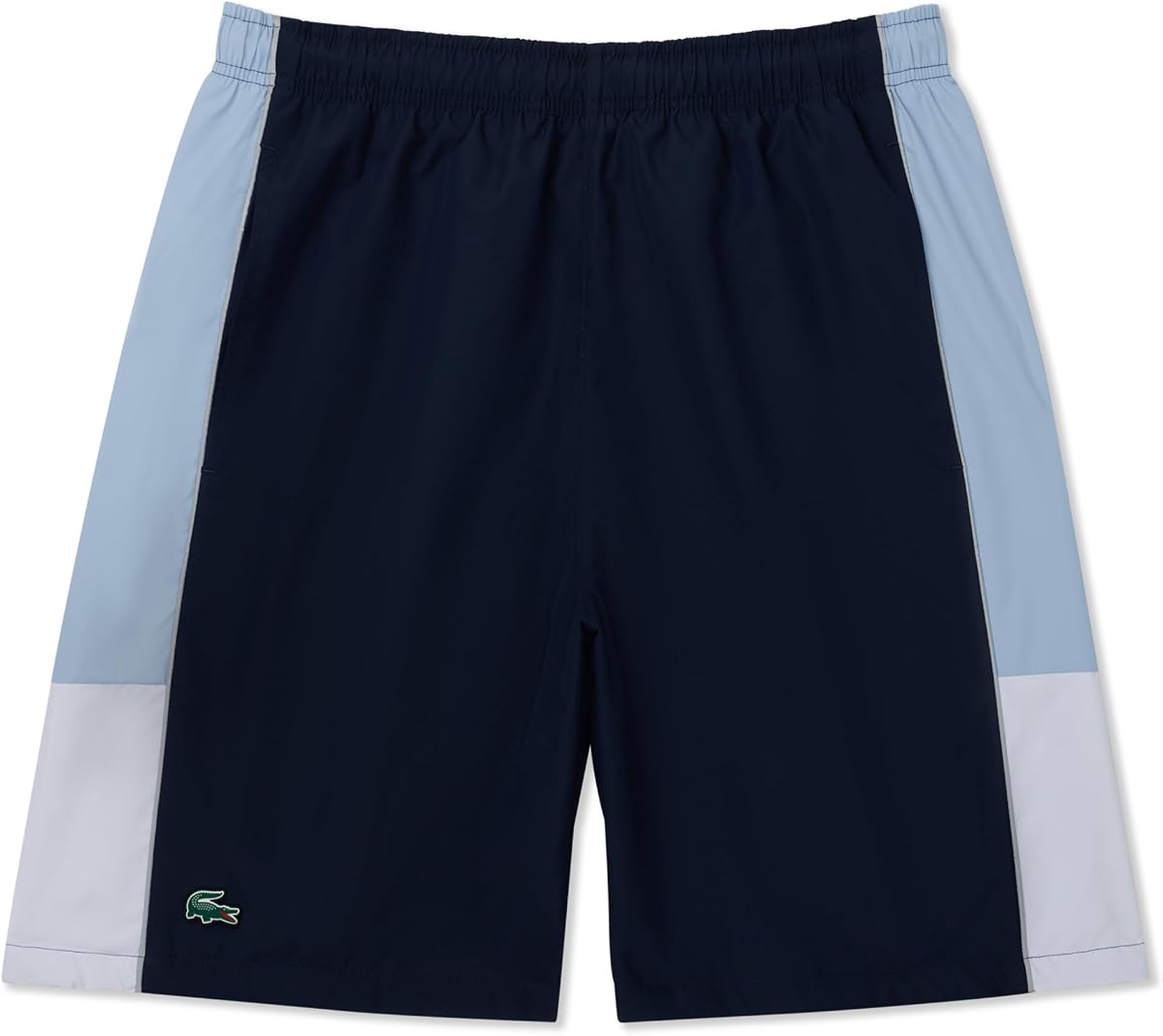 Pantalones cortos Lacoste de tafetán reciclado ligero para hombre con ribetes laterales