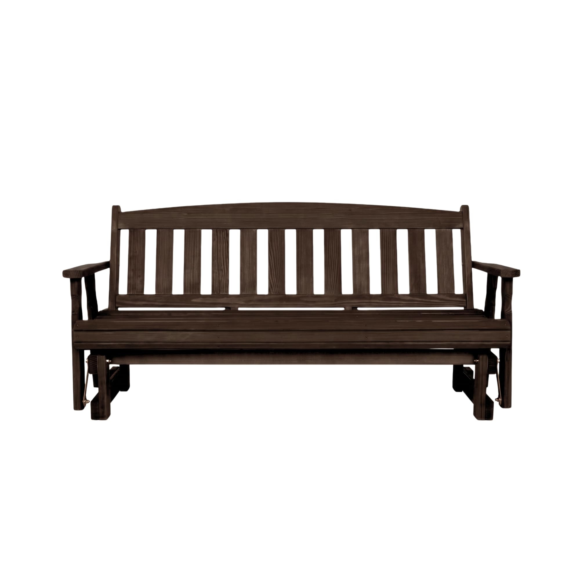 Amish Casual Heavy Duty 800 Lb Mission Pressure Treated Porch Glider (Dark Walnut Stain, 6 Foot)