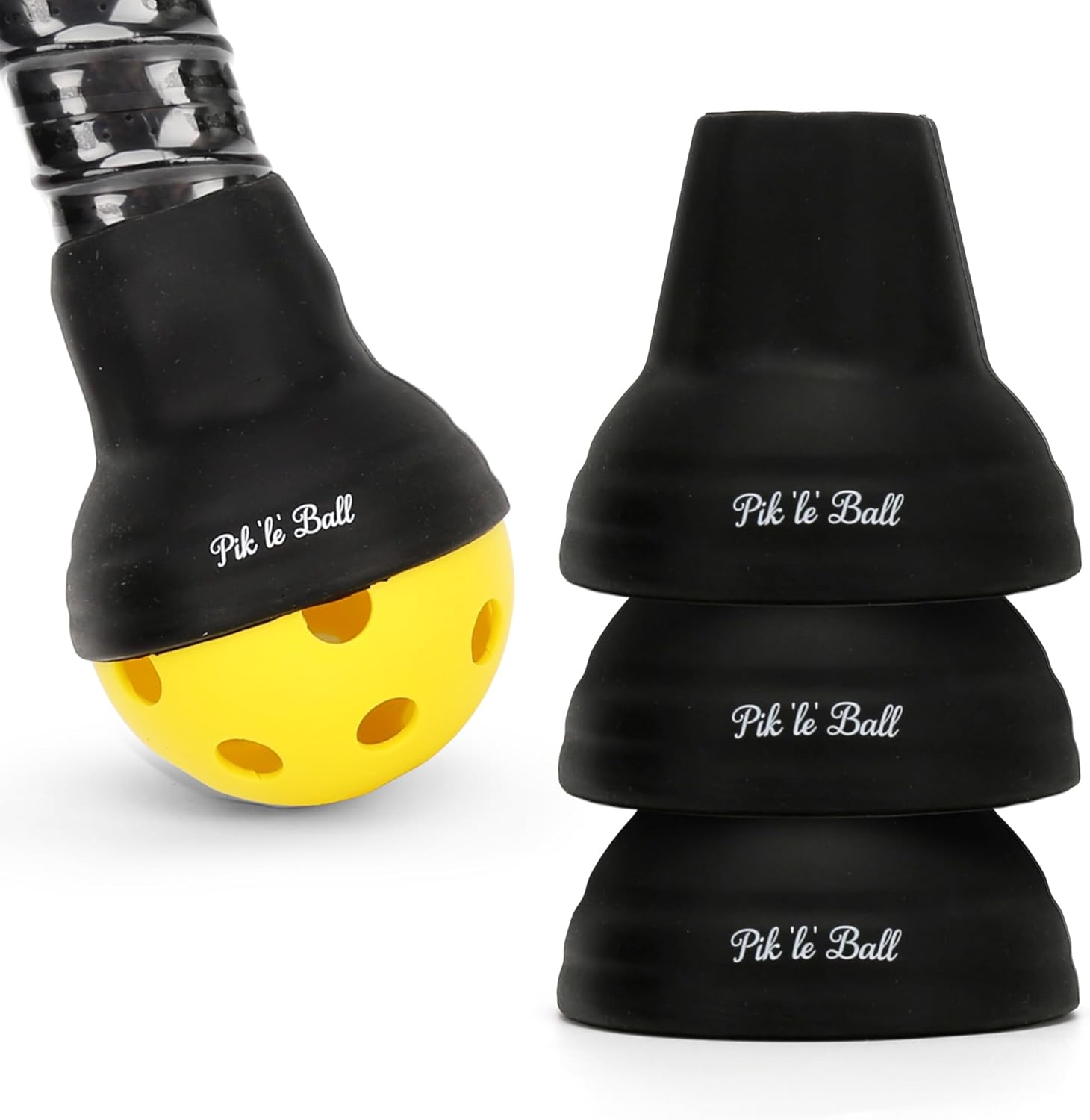 Pik'le'Ball Ball Retriever Fits All Pickleball Paddles – Lightweight & Flexible Design – Convenient Pickleball Retriever Without Bending, Great for Your Back & Hips – Ideal Gift for Men & Women