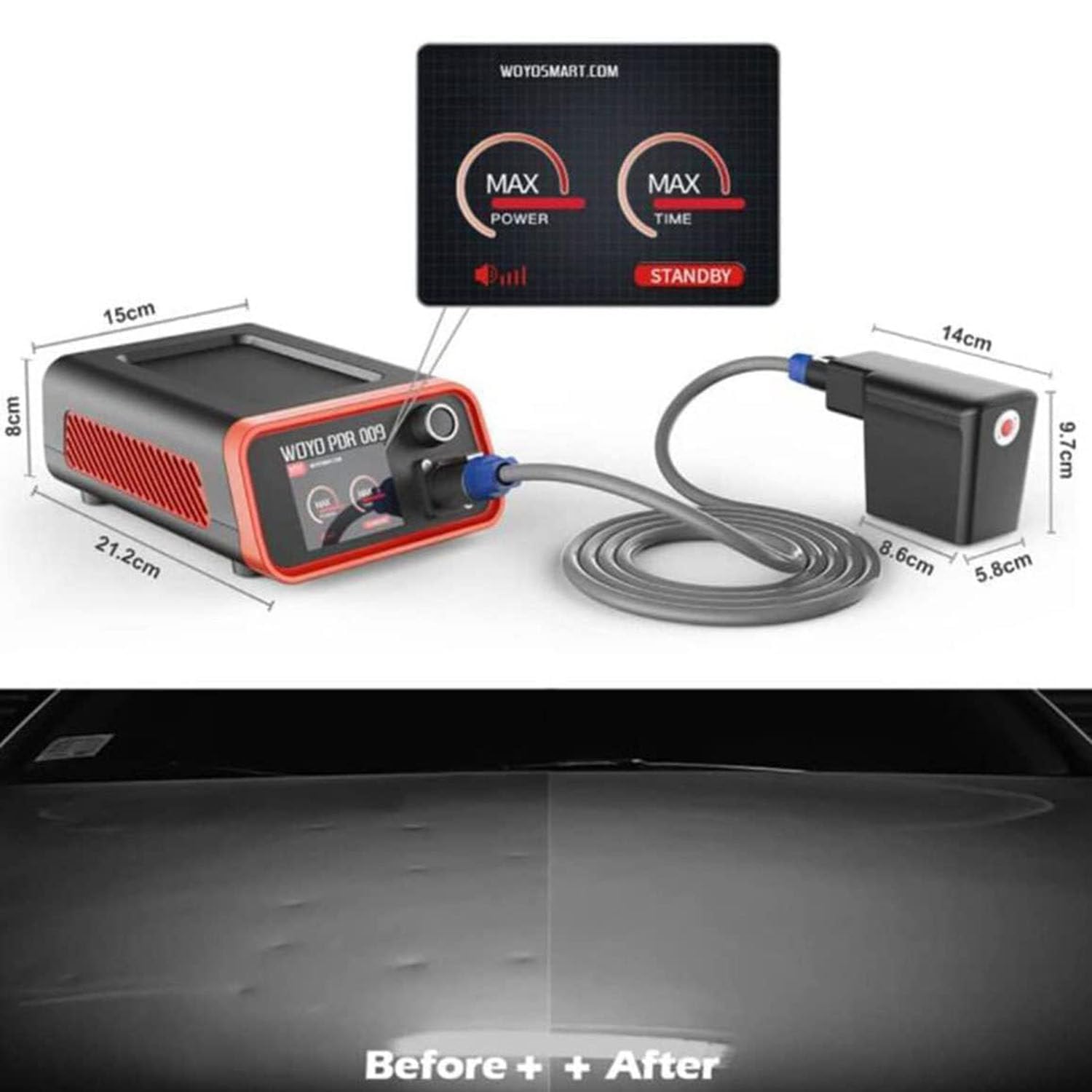 Magnetyczna Nagrzewnica Indukcyjna 1500w, Przenośny Zestaw Do Naprawy Wgnieceń Do Garaży, Narzędzie Do Naprawy Wgnieceń Bez Lakieru Samochodowego