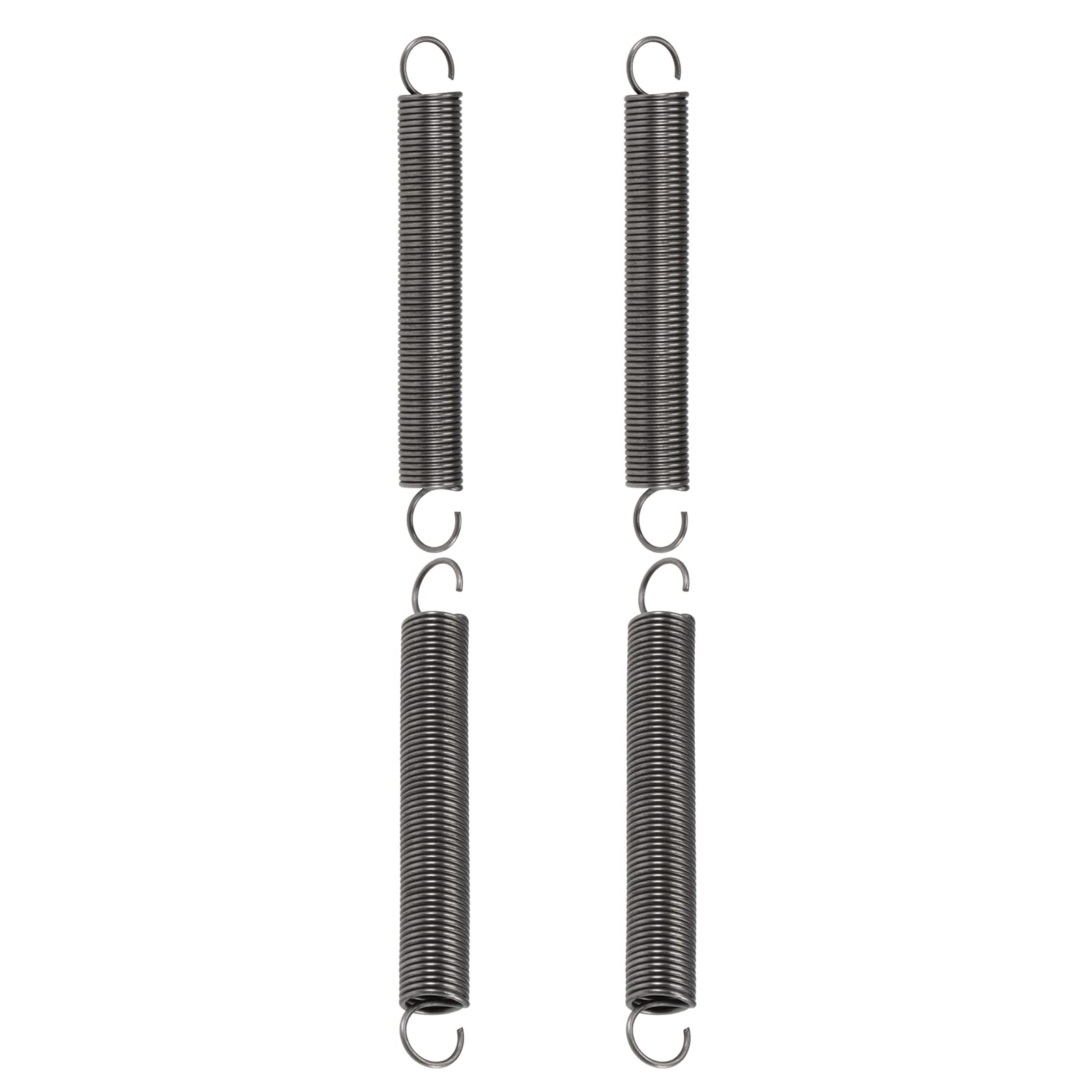 DTGN 1x10x80mm(WxODxL) Extension Spring - 4Pack - Good for Home Repair Machinery - Spring Steel Extended Compressed Spring - Grey