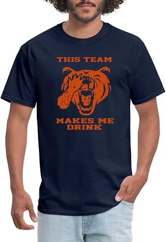 Spreadshirt Bears This Team Makes Me Drink Mens T-Shirt
