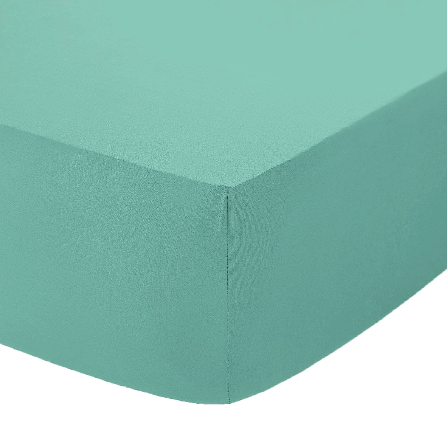 Amigozone Mint Plain Pollycotton Small Double Fitted Sheet 4Ft Fitted Sheet (4Ft Fitted Sheet, )