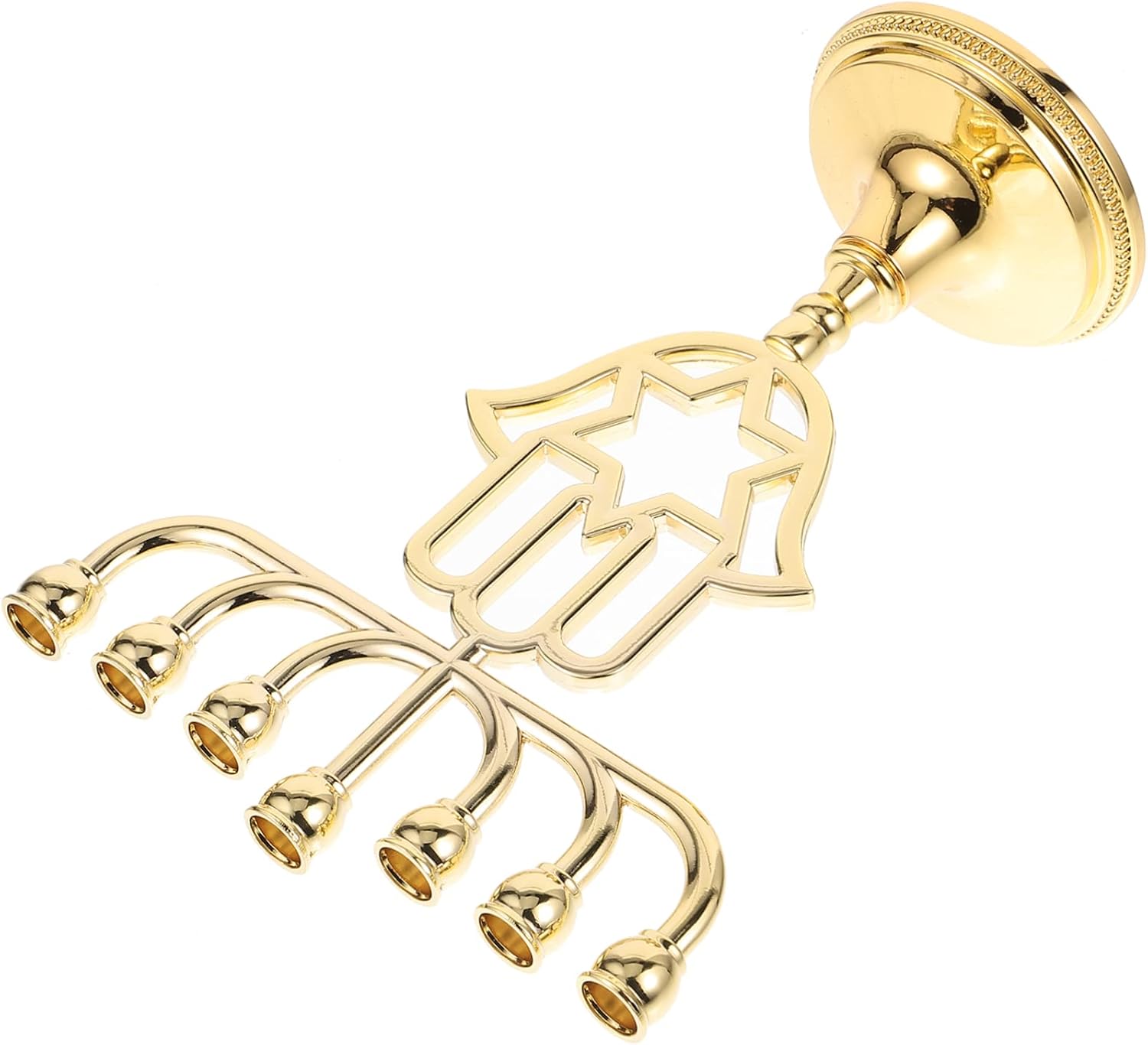 Zerodeko Shabbat Candle Holder Menorah Candelabrum Metal Decorative Candlestick for Party Dinner