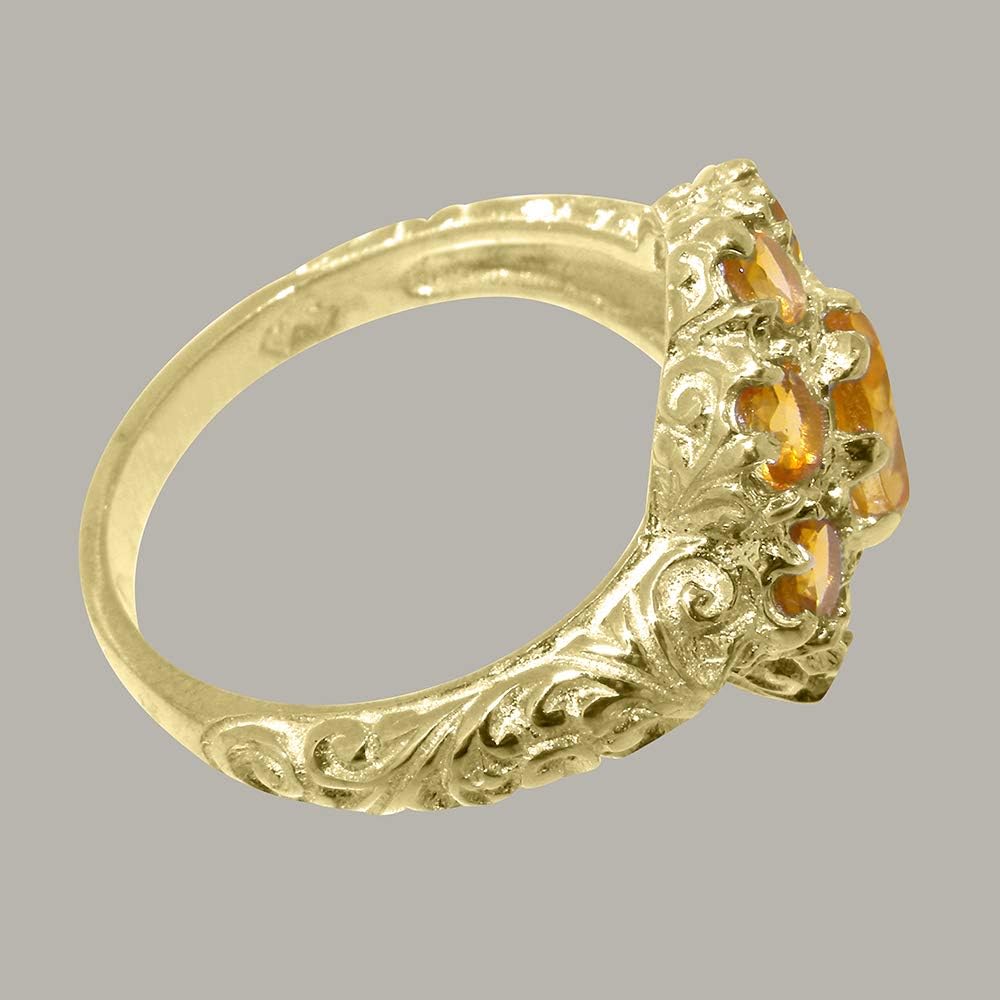 英国製（イギリス製） K18 イエローゴールド 天然 シトリン レディー