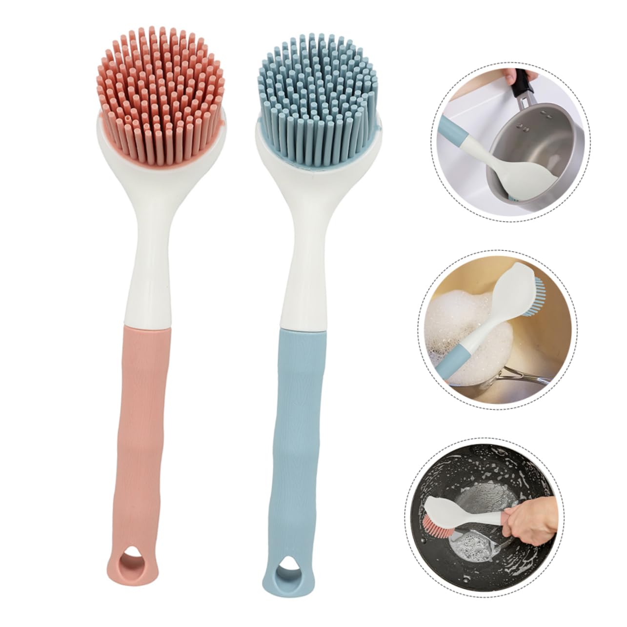 Beaupretty 6piezas Cepillo De Cocina Antideslizante para Fregar y Sartenes para Limpieza De Utensilios De Cocina y Vajilla