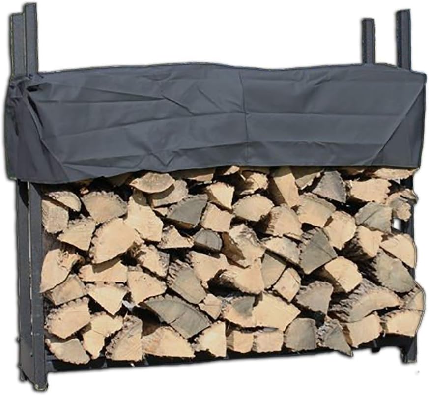 Woodhaven 4' Firewood Rack with seasoning cover