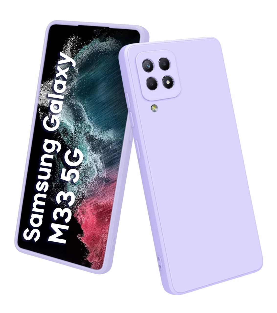 TRUEUPGRADE Silicone Back Case Cover Compatible with Samsung Galaxy M33 5G Case Cover | Raised Lip Protection Back Case Cover for Samsung Galaxy M33 5G - Purple (B0BB9R2CBB) Amazon Price History, Amazon Price Tracker