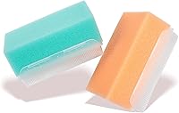 Zoolinn 2-Pack Cradle Cap Brush & Baby Bath Sponge - 2-in-1 Soft Bristle Scalp Massager for Newborns, Sensory Therapy & Gentle Bath Care