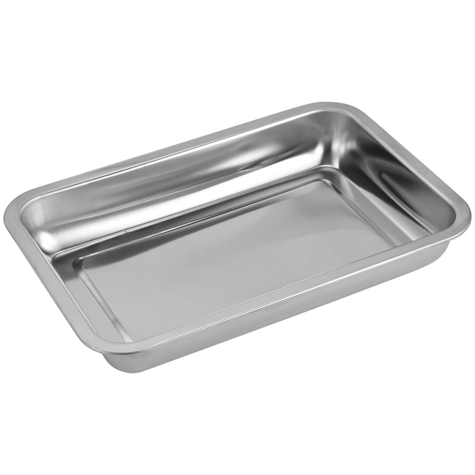 Stainless Steel Cat Litter Box, Open Metal Shallow Tray, Low Entry Cat Litter Tray for Small Cats Kitten Pet Toilet Suitable for Travel and Indoor Use, Easy To Clean Odorless(Dark,59*39*5.3cm)