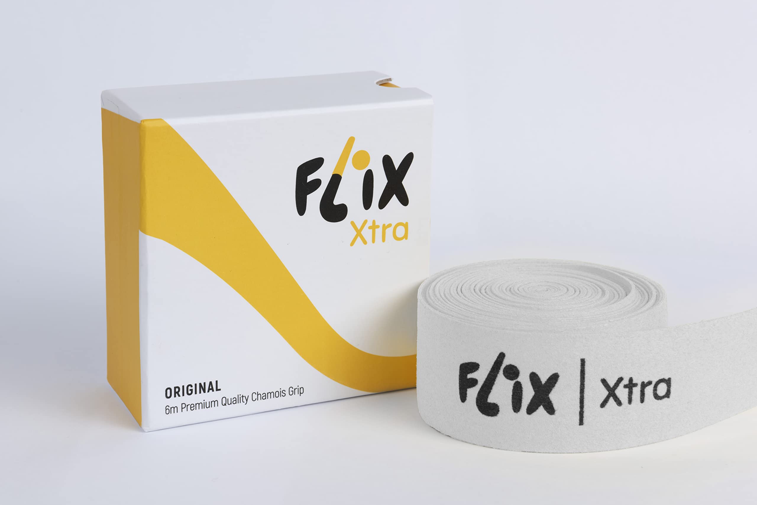 Grip de hockey Flix Xtra Peau de chamois Blanc 6 m