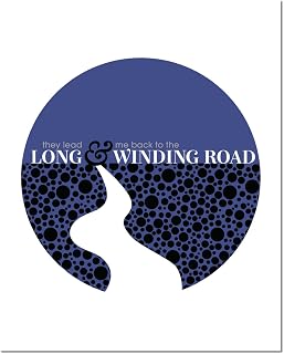 Long and Winding Road by Beatles - Song Lyrics Inspired Artwork - Wall Poster - Classic Rock Music Print Abstract Illustration