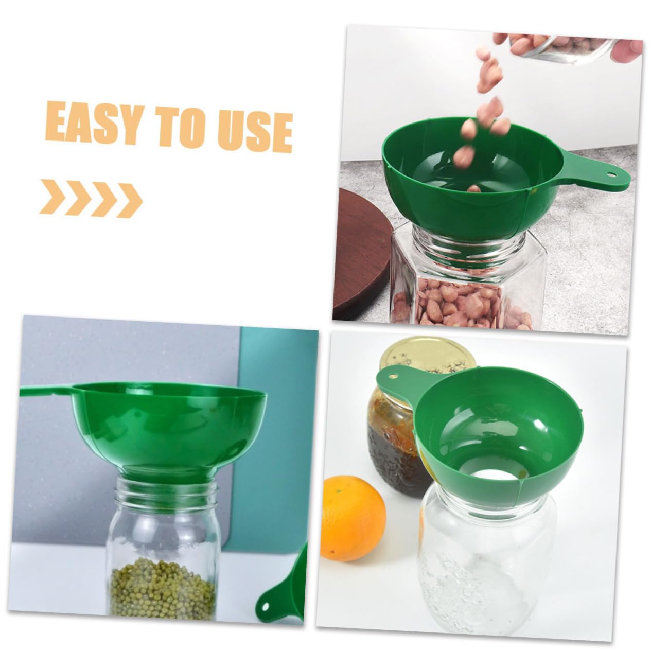 IMIKEYA 16piezas Embudo De Cocina Reutilizable De Plástico Grande Para Llenar Tarros y Frascos Para Mermeladas Salsas y