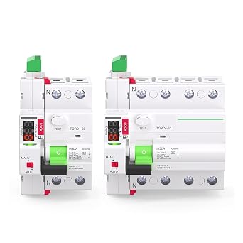 2P 4P Type A RCD RCCB LED Auto Recloser Modular Safety Switch 6KA 16A/63A 30mA 230V 400V Leakage Circuit Breaker32A,2 Pole 100mA
