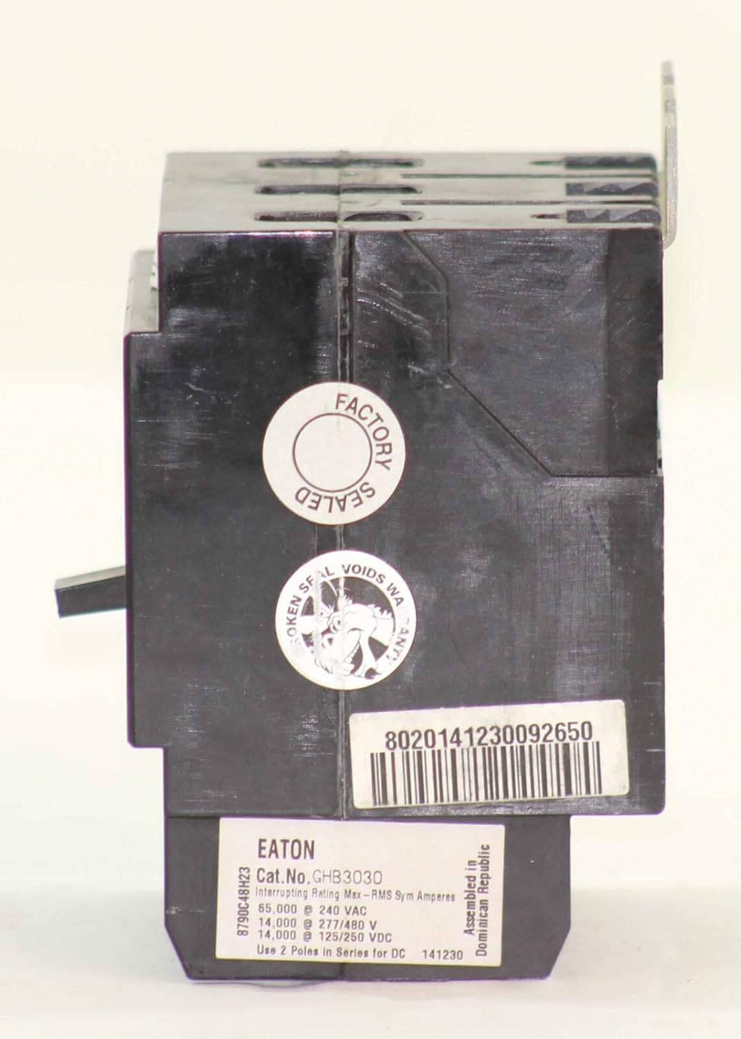 EATON CUTLER HAMMER GHB3030 CIRCUIT BREAKER, THERMAL MAGNETIC, 3P, 30A