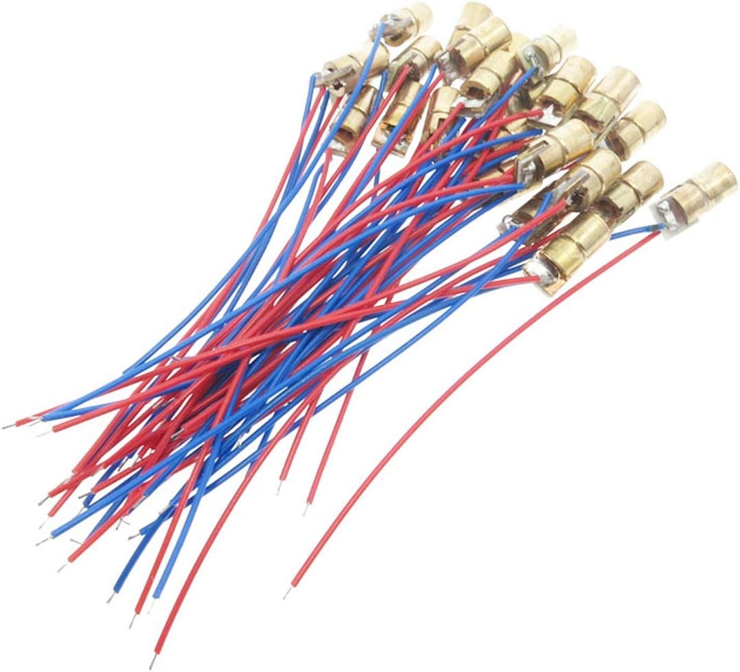 ZHONGJIUYUAN Laser Head Diode Dot Module WL Red Mini 650nm 6mm 5V 5mW 100PCS
