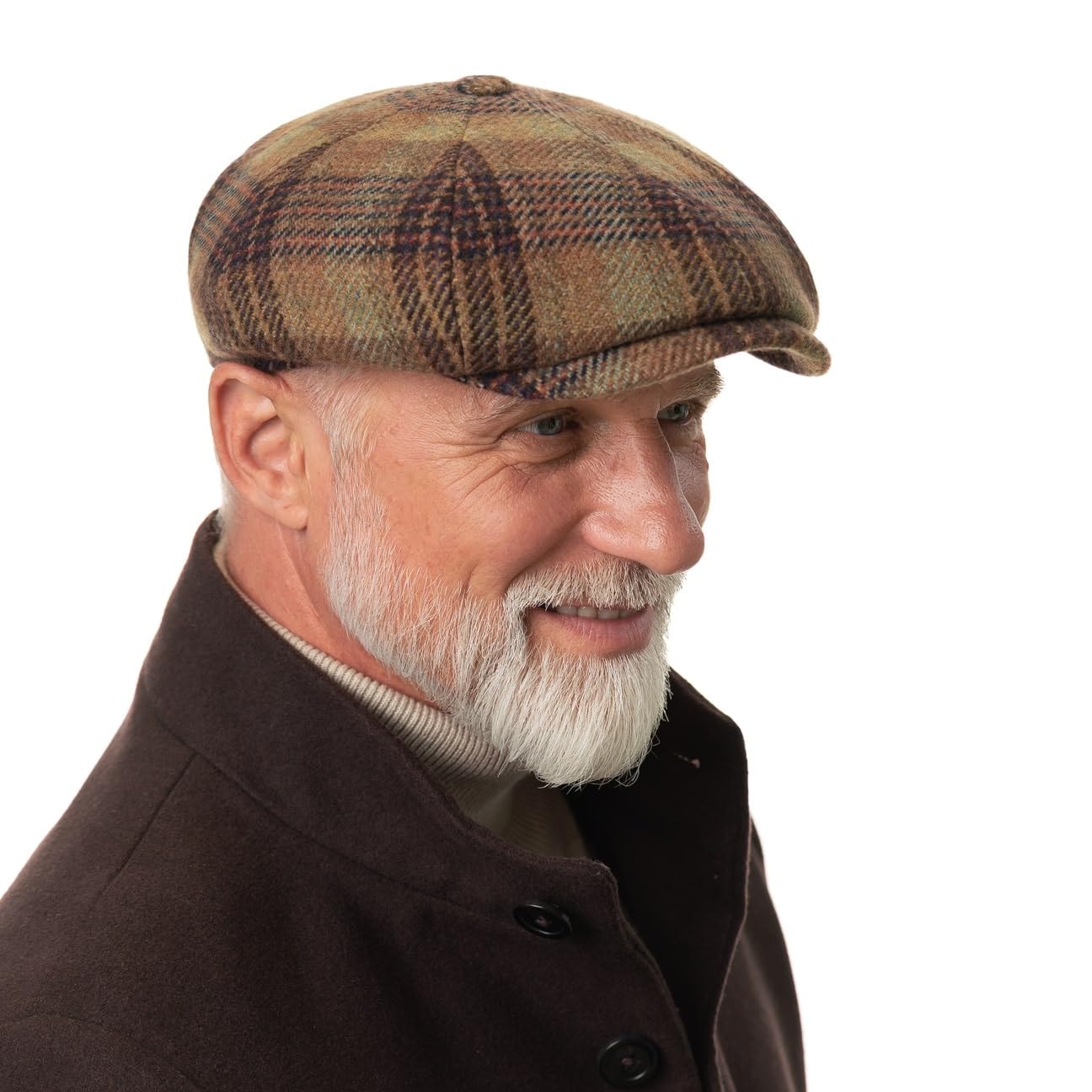 Stetson 8-panelowa wełniana czapka z daszkiem męska czapka balonowa - Made in The EU z daszkiem, na jesień, zimę, jesień, zimę, rozm. M (56-57 cm), brązowa