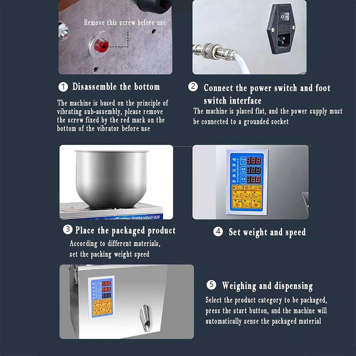 Máquina automática de llenado de polvo, equipo de embalaje de pesaje de partículas, acero inoxidable para té, granos y semillas, solución de medición y embalaje
