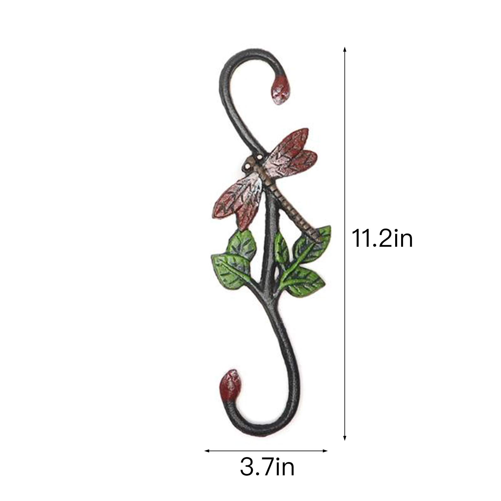 BRASSTAR Gancio A Parete In Ghisa – Forma Libellula Per Piante E Mangiatoie – Rustico Antico - 4