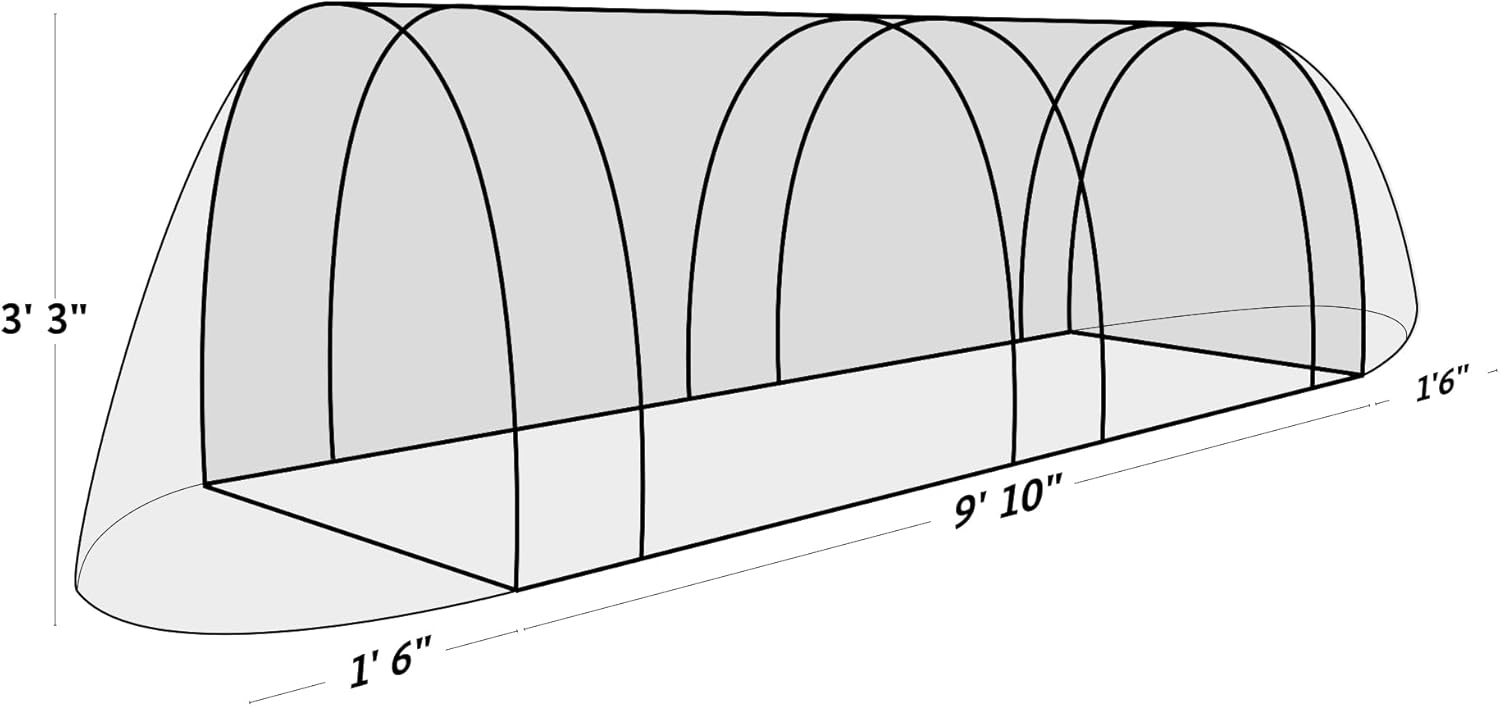 Tierra Garden 50-5010 Haxnicks Easy Fleece Tunnel Garden Cloche, Giant