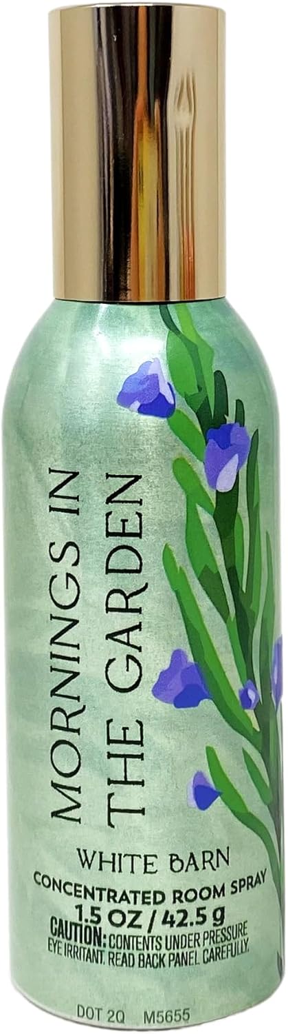 Bath & Body Works Mornings In The Garden Concentrated Room Spray 3 Piece Bundle with a Natural Oats Sample Soap