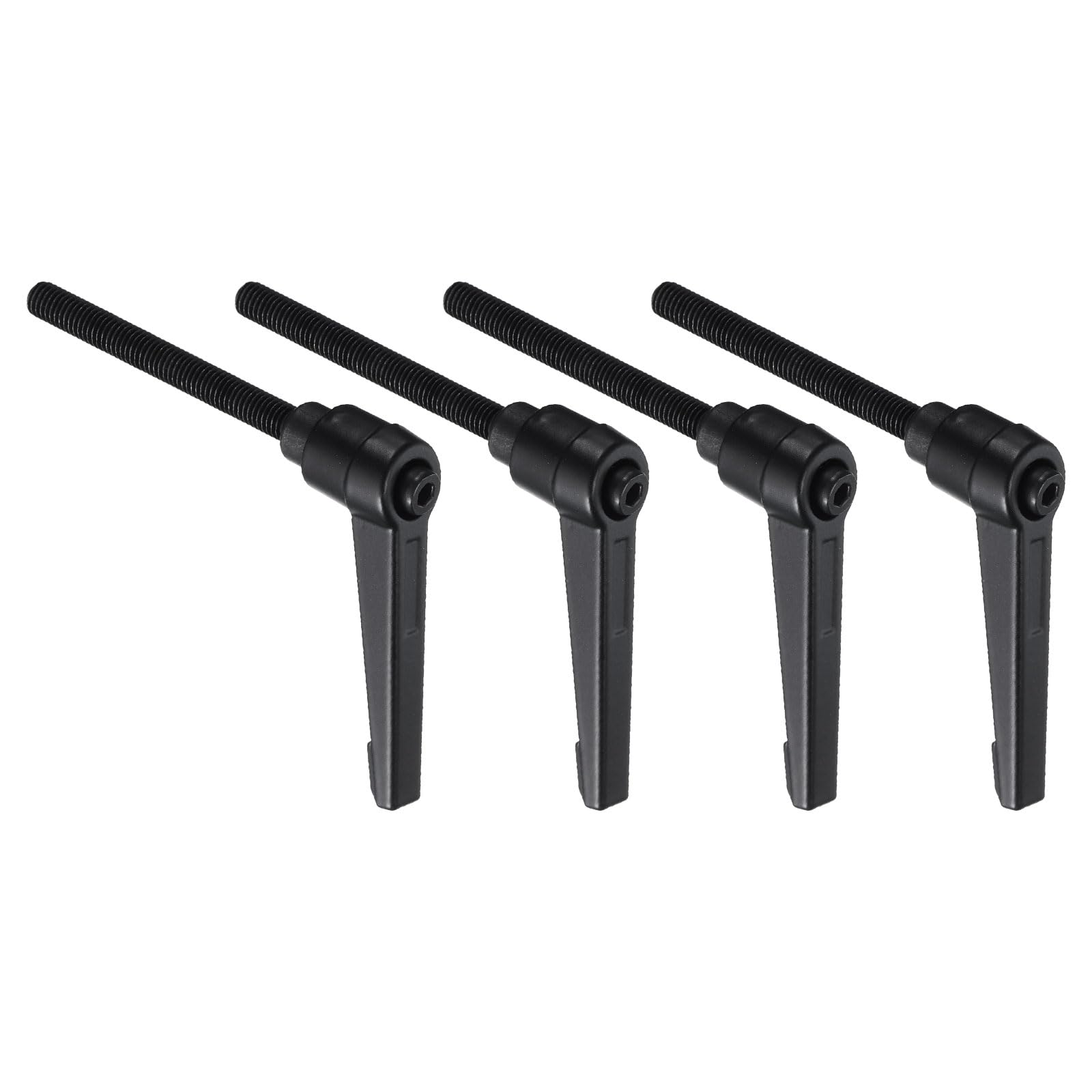 QUARKZMAN 4 manopole regolabili a leva M6 x 60 mm, filettatura metrica con dadi, rondelle di livello, set di manopole rotanti, bulloni con leva di bloccaggio