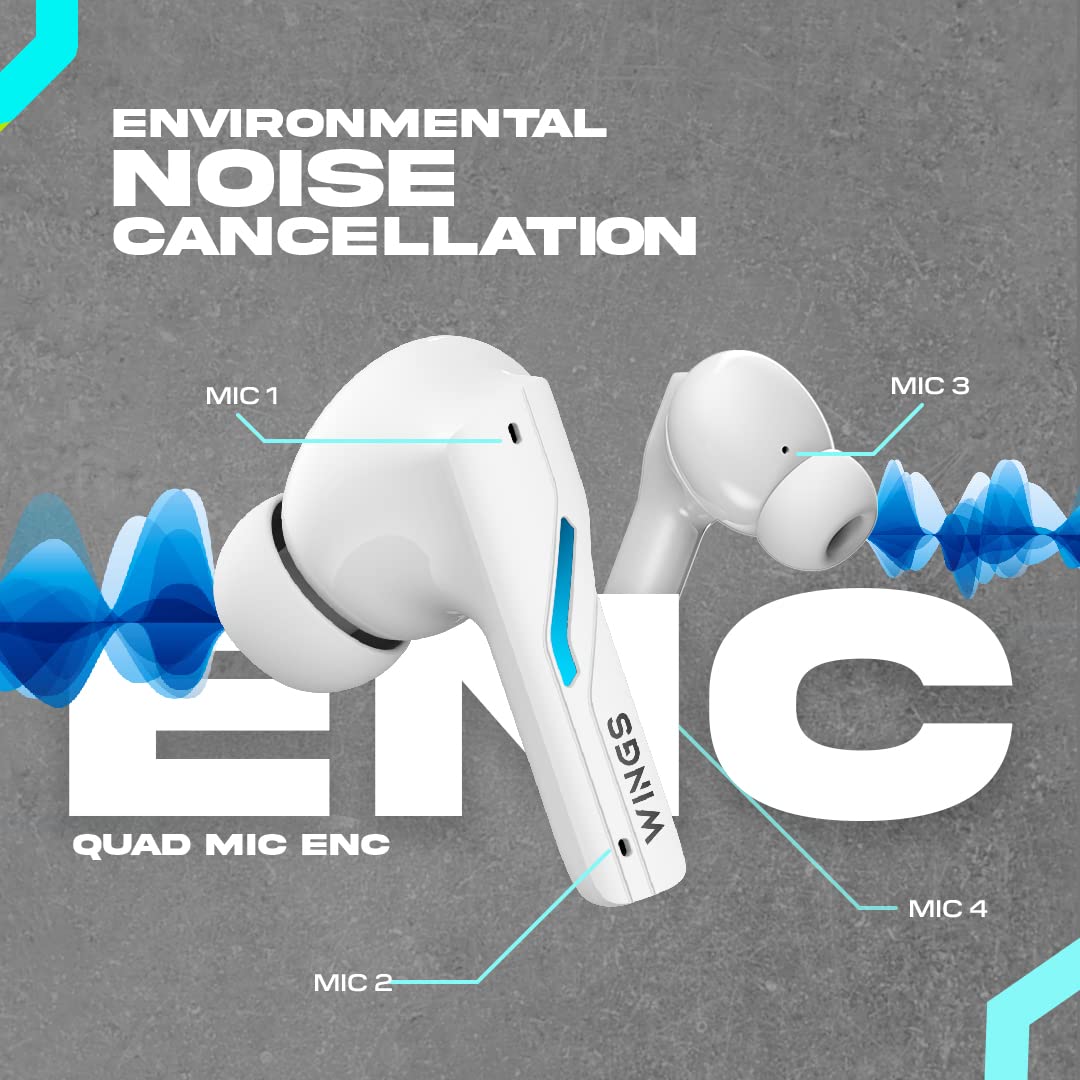 Wings Phantom 850 Earbuds with ENC Quad Mic diagram