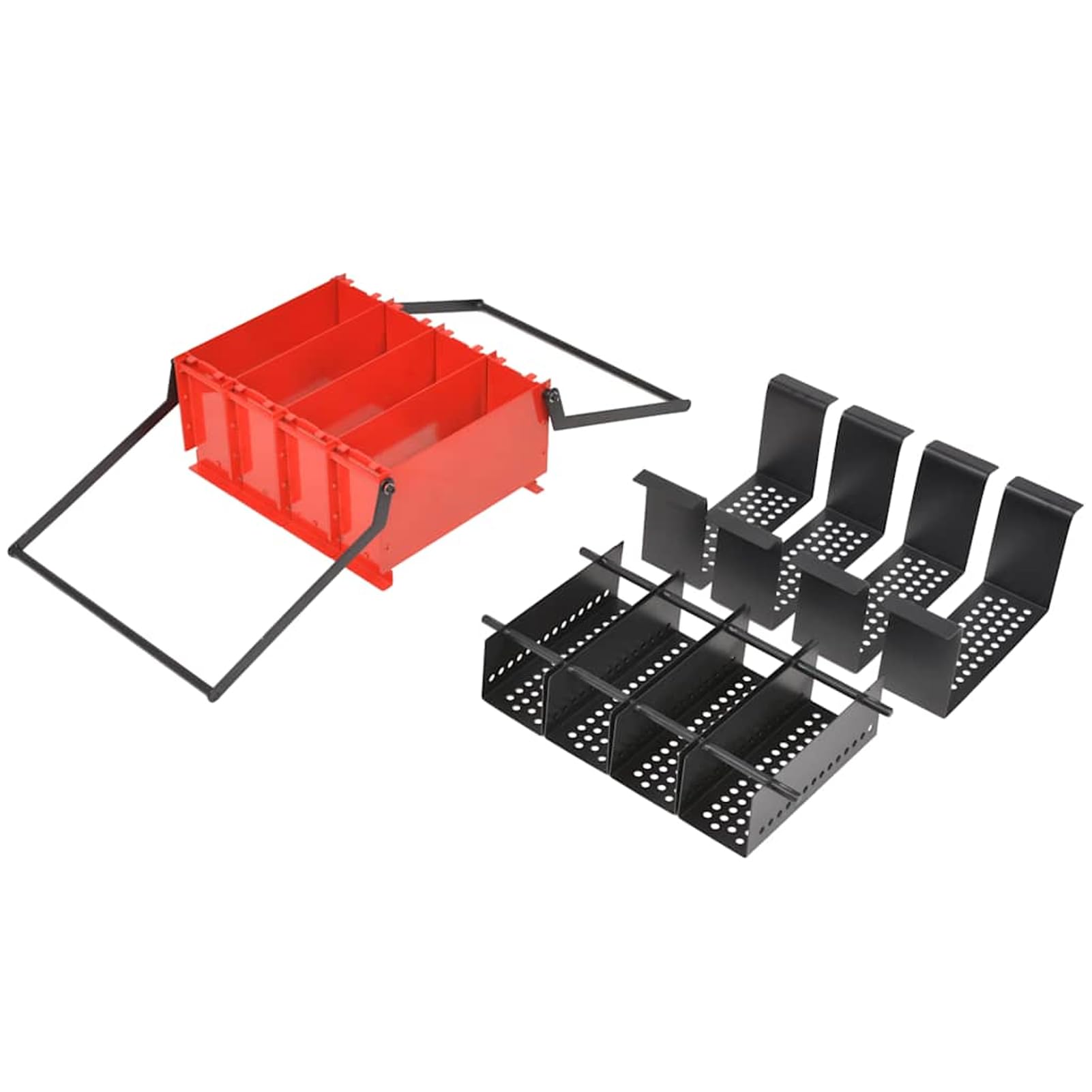 Tidyard Briquetadora de Papel Acero Negro y Rojo 38x31x18 cm