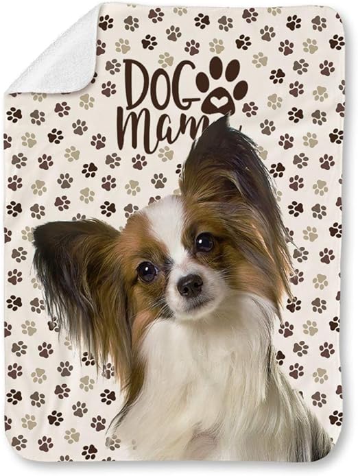 Amazon Papillon パピヨン 犬柄 印刷 可愛い犬の足跡 毛布 ブランケット ひざ掛け 掛け毛布 敷きパッド 掛け布団 80cmx1cm 保温力 暖かい 四季適用 静電防止 並行輸入品 ブランケット 毛布 オンライン通販