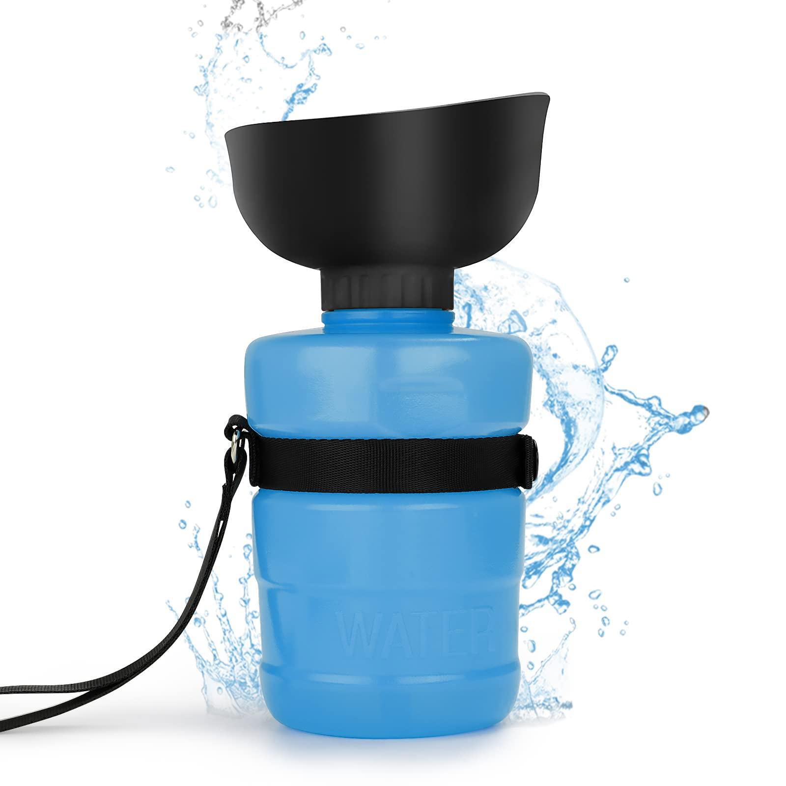 MYSUNBAR KIPIDA Water Bottle for Pets on the Go, 520 ml Dog Water Bottle, Dog Water Bottle, Dog Drinking Bottle for On the Go, Walking, Travel and Hiking, Silicone