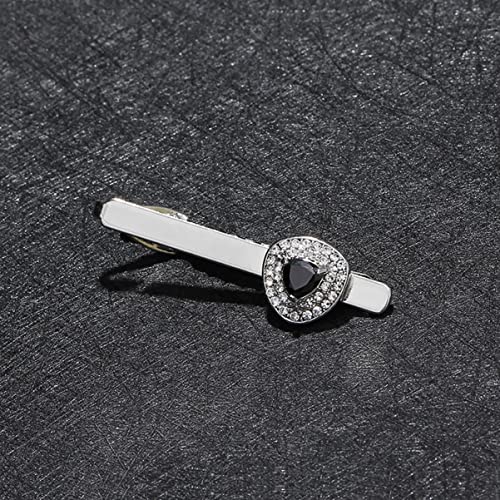 Clips para corbatas de hombre Beavorty con gemas para solucionar corbatas sueltas 3