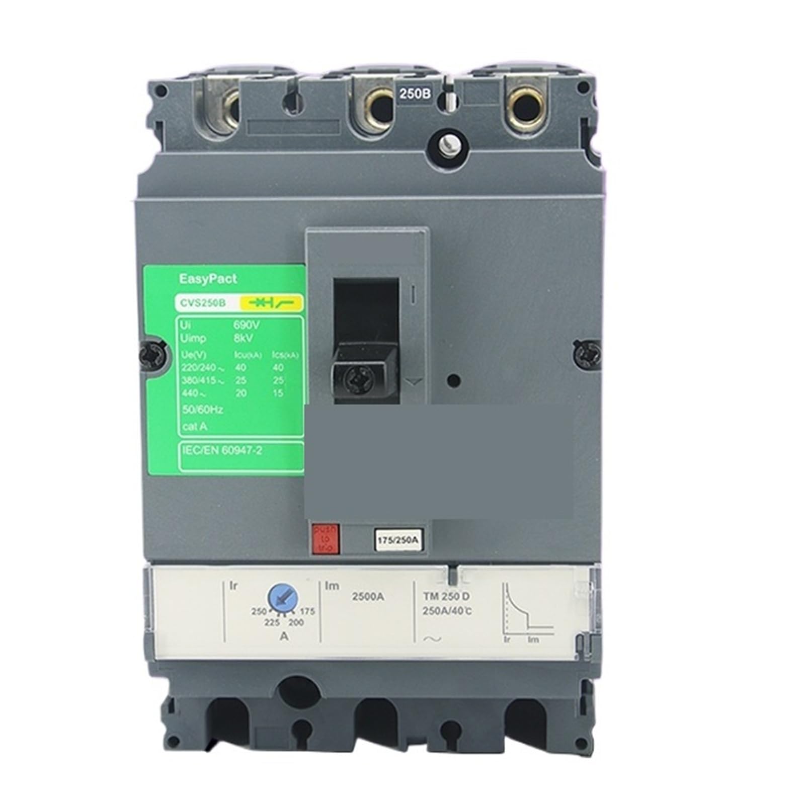 Disjoncteur CVS250B TM250D protège vos circuits 250A triphasés - 2