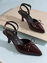 Lensbury Women’s Kitten Heel Slingback Heel | Pointed Toe Patent Dress Shoes with Adjustable Strap I Comfortable Stylish Heels for Party, Office & Formal Wear I Lightweight & Durable I 2 inch Heel Height I gallery image