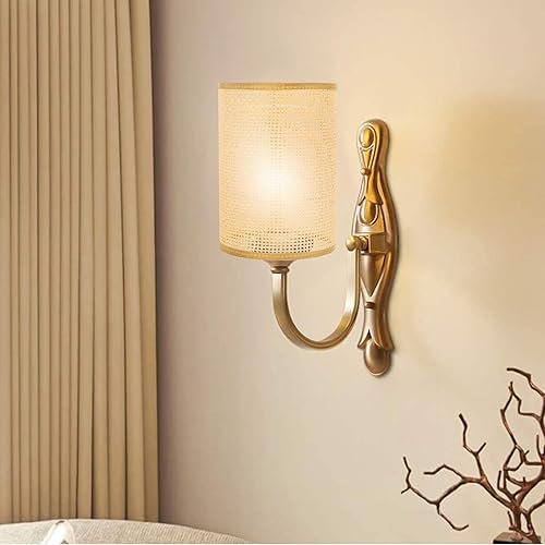 Miniatura 8 de DOITOOL Pantalla de ratán de 1.7 in de diámetro, pantalla de lámpara única para lámparas de mesa