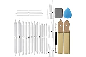 Art Blender & Essential Drawing Tools- 33 Pcs Blending Stumps and Tortillions Set