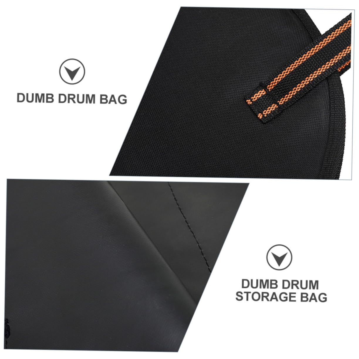 GOOHOCHY Convenient Percussion Instrument Bag Dumb Drum Carry Bag with Storage Pocket for Drumsticks Durable Comfortable Handheld Design for Musicians The Go