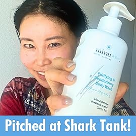 Mirai Clinical Body Wash for Strong Body Odor - Renewing Body Purifying & Deodorizing with Natural Persimmon & Green Tea Extracts - Nonenal Eliminator for Women & Men - 9.29 Fl oz