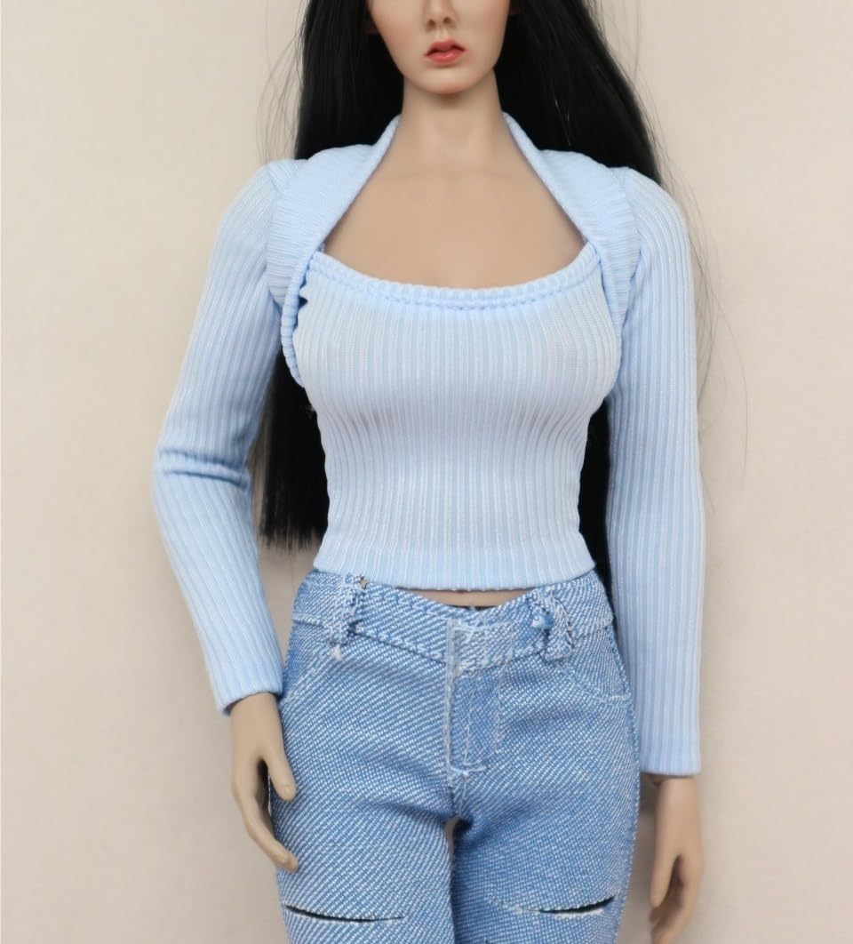T-shirt en tricot 1/6 pour figurine 30cm féminine