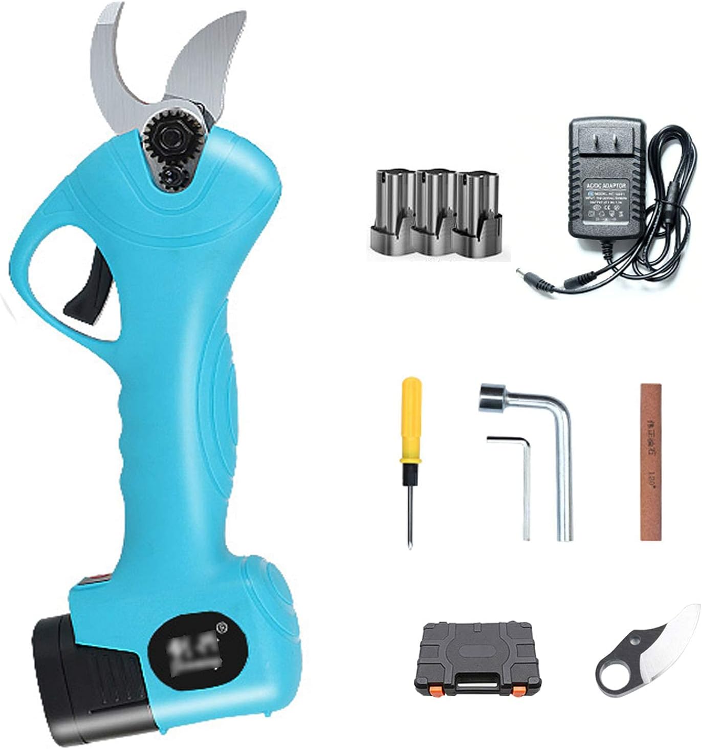 Electric Secateurs Cordless With Replacement 2000mAh Batteries, Cordless Pruner Rechargeable For Gardening Cutting Branches Fruit Trees (2.5cm in Diam