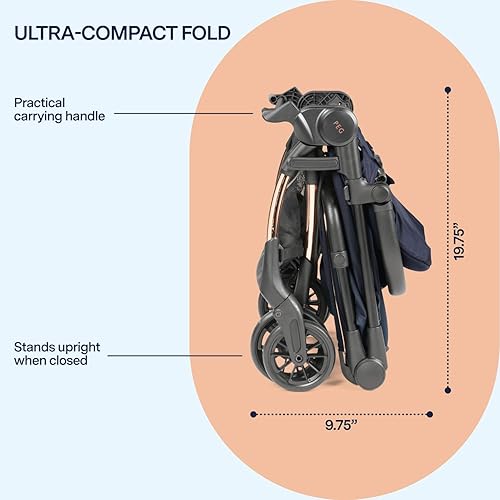 Miniatura 3 de Peg Perego Volo - Cochecito de viaje ultraligero que cumple con los requisitos de equipaje de mano, con funciones ajustables y asiento reclinable,