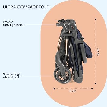 PEG Volo, Ultra Lightweight Carry-On Compliant Travel Stroller, Mon Amour