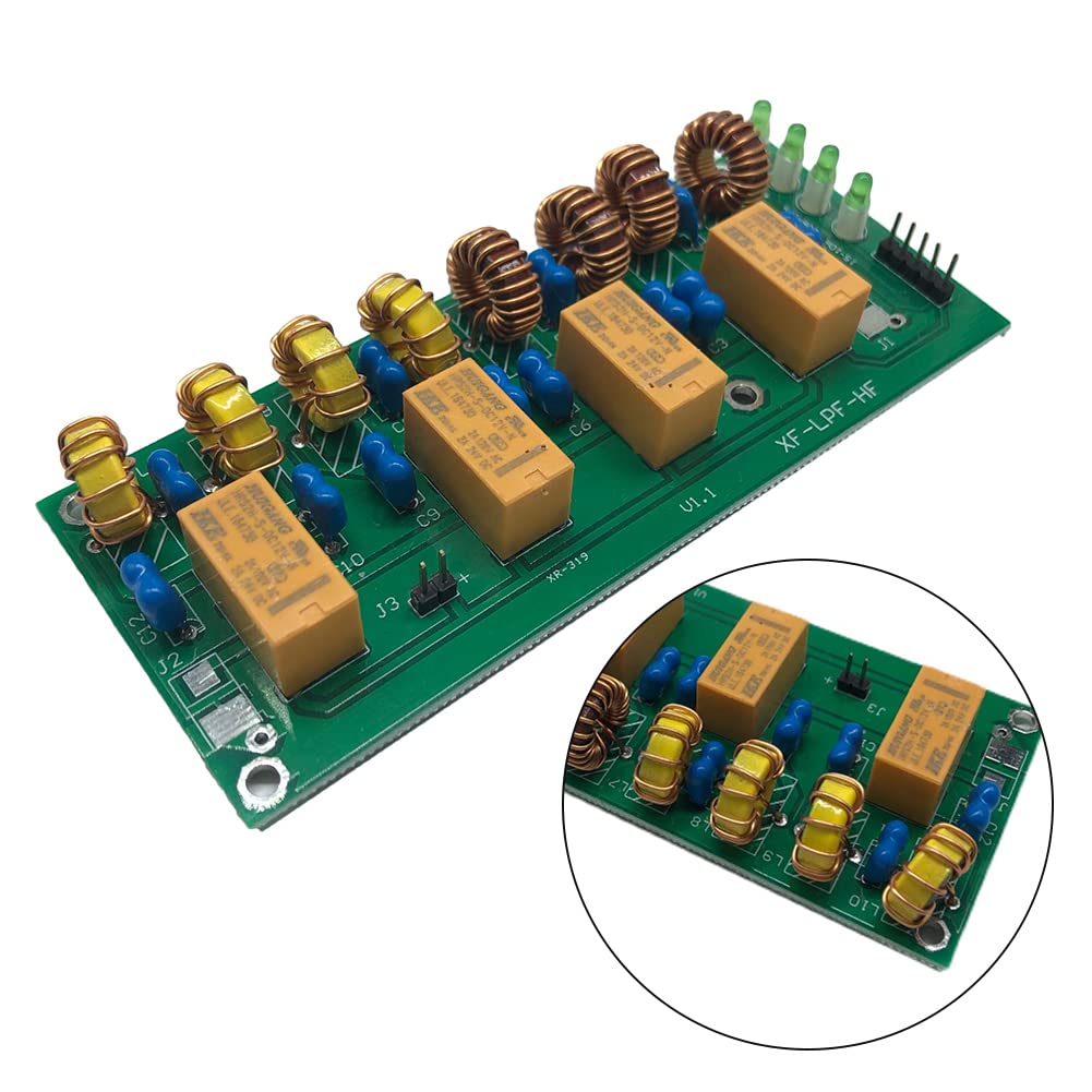 SPORTARC Filtre passe-bas à ondes courtes 3,5 MHz-30 MHz HF Filtre passe-bas LPF 100 W pour radios à ondes courtes assemblé