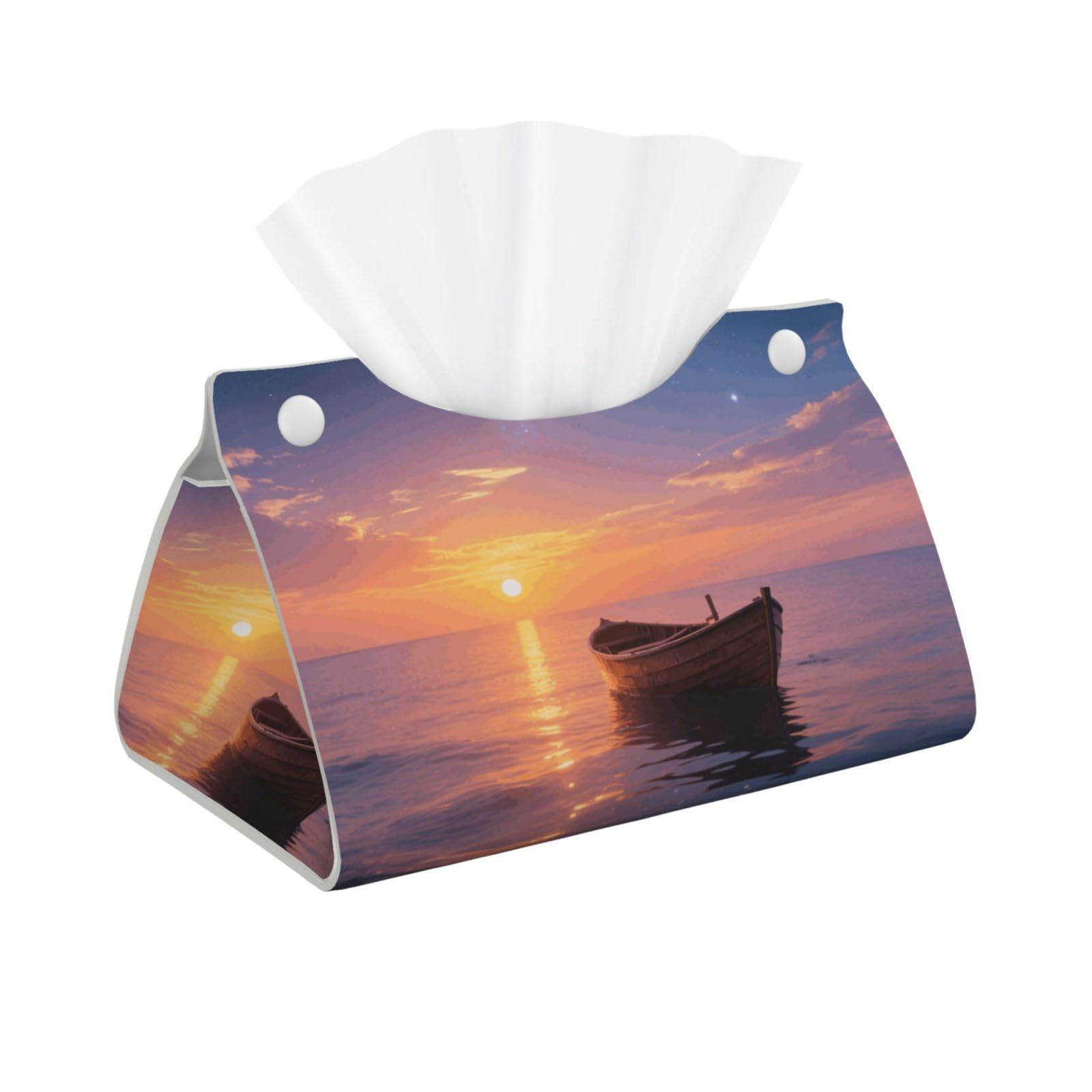 Pu Leather Tissue Box Cover, Ocean After Storm Rectangle Tissue Case Covers Decorative Tissue Box Holder Waterproof Tissue Holder Organizer for Bathroom Home Office