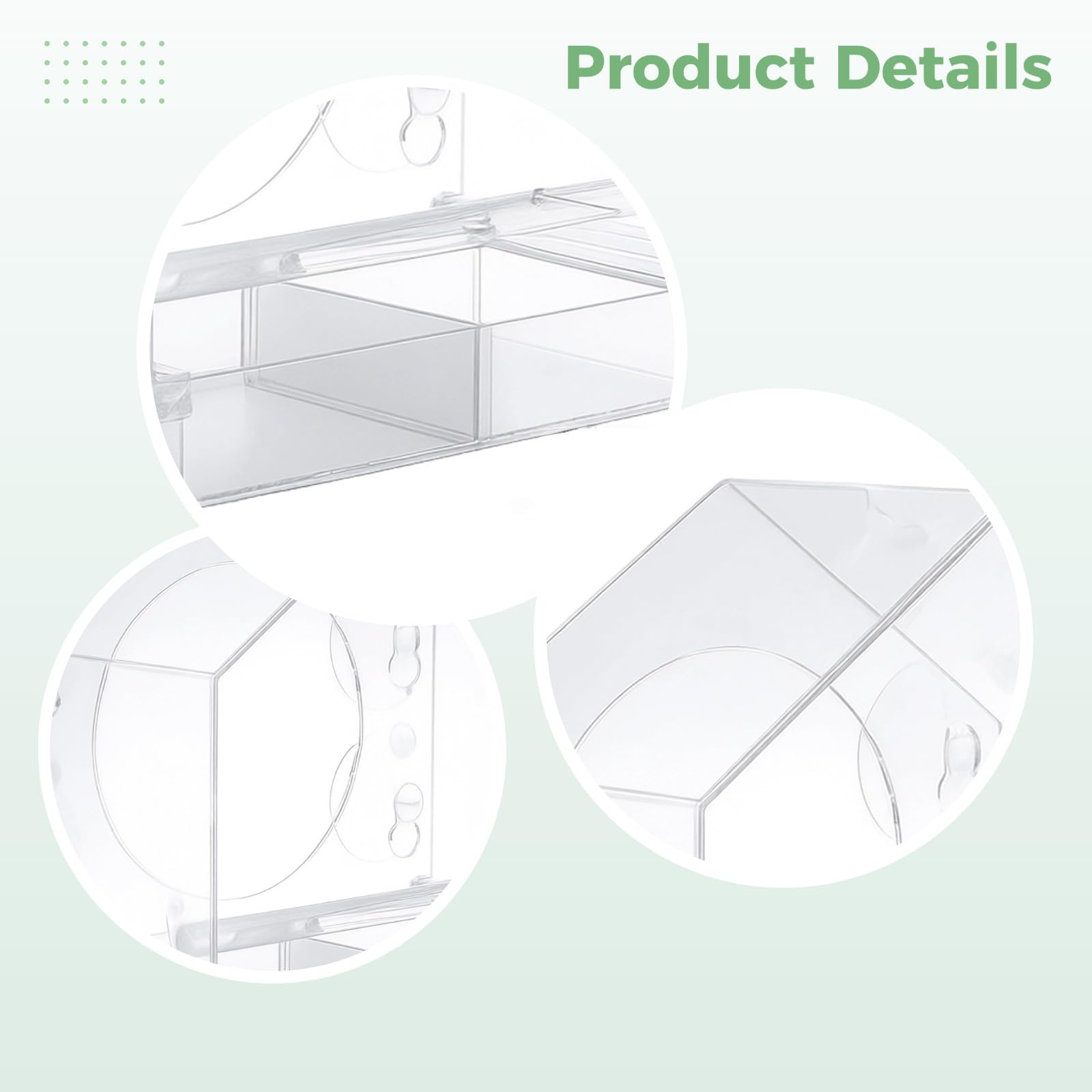 Comedero para pájaros de ventana, acrílico transparente con ventosas sin perforación, bandeja de montaje en pared para exteriores, 7.9 x 5.1 x 7.5 pulgadas, 20 x 13 x 19 cm